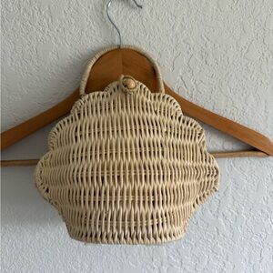 Olli Ella Seashell Rattan Handbag